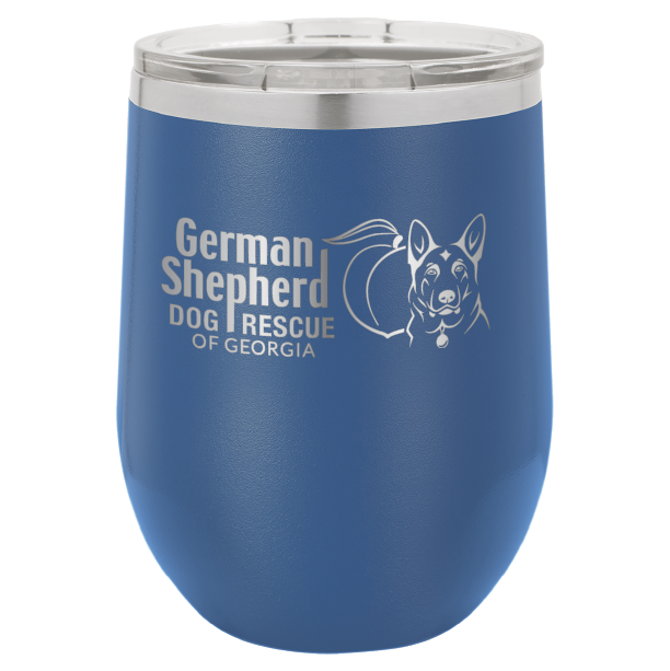German Shepherd Dog Rescue of Georgia 12 oz Wine Tumbler - Laser Engraved