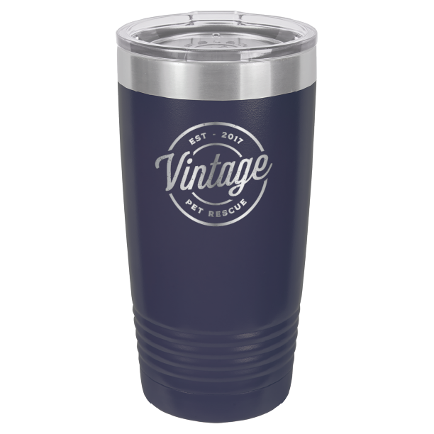 Vintage Pet Rescue Laser Engraved 20 oz. Tumbler