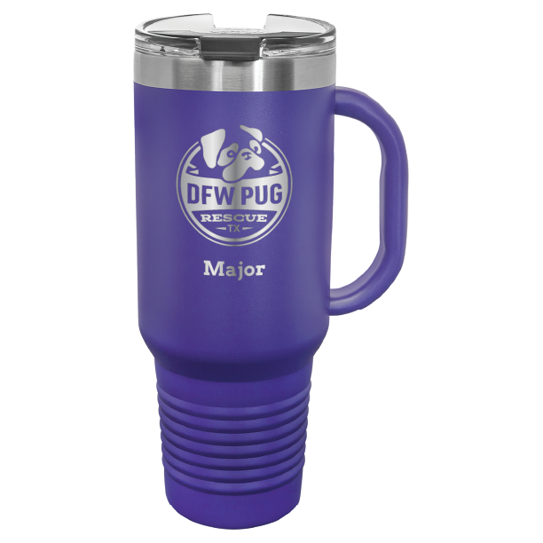 DFW Pug Rescue 40 oz. Tumbler - Laser Engraved