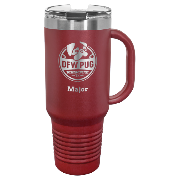 DFW Pug Rescue 40 oz. Tumbler - Laser Engraved