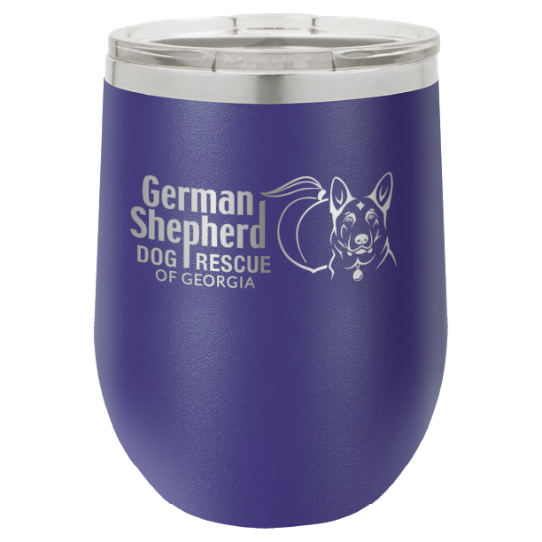 German Shepherd Dog Rescue of Georgia 12 oz Wine Tumbler - Laser Engraved