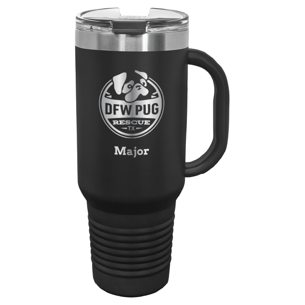 DFW Pug Rescue 40 oz. Tumbler - Laser Engraved