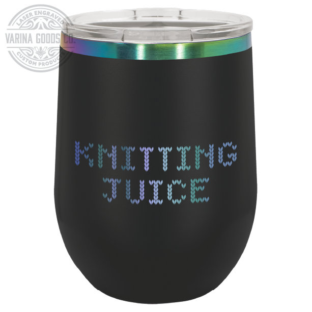 Laser Engraved Knitting Juice Wine Tumbler