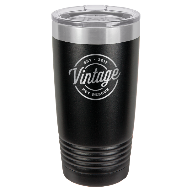 Vintage Pet Rescue Laser Engraved 20 oz. Tumbler