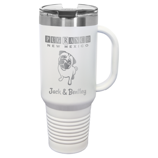 Pug Ranch New Mexico 40 oz. Tumbler - Laser Engraved