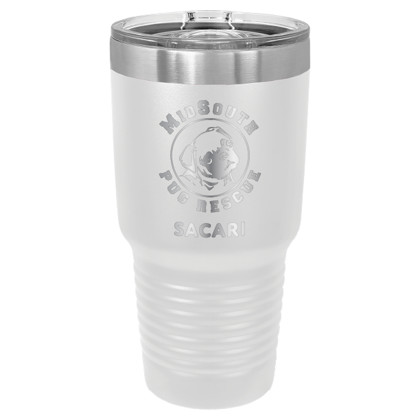 MidSouth Pug Rescue 30 oz. Tumbler - Laser Engraved