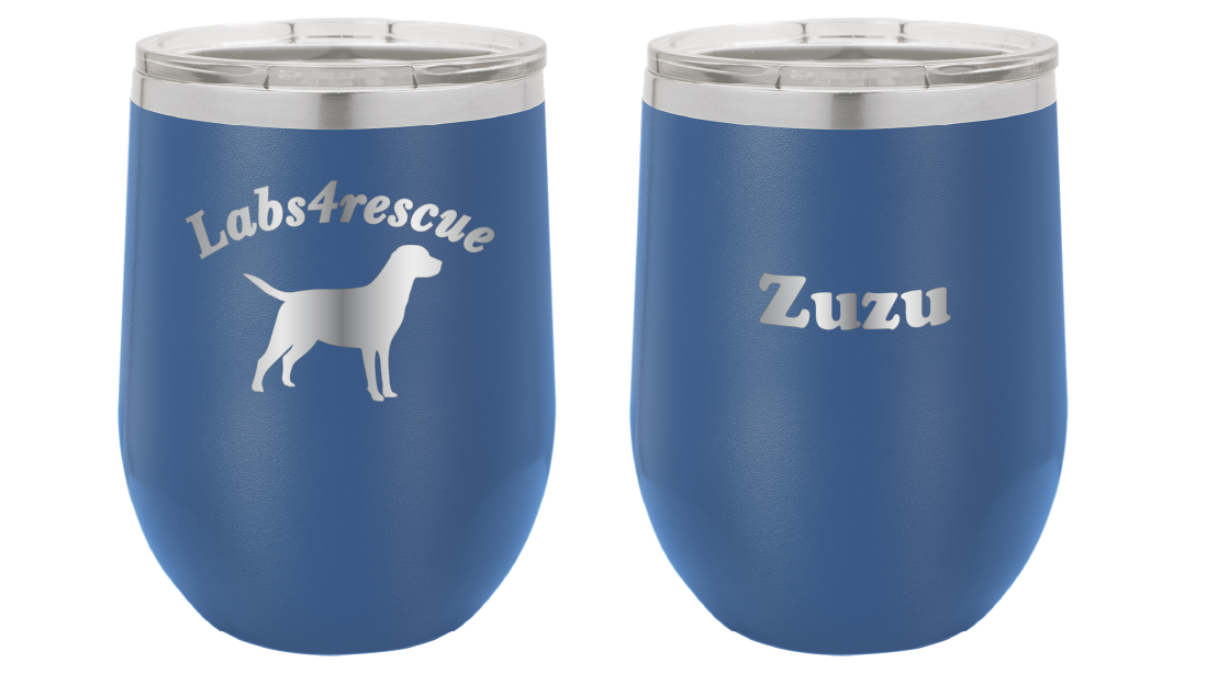Labs4rescue 12 oz Wine Tumbler - Laser Engraved