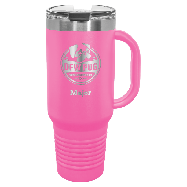 DFW Pug Rescue 40 oz. Tumbler - Laser Engraved