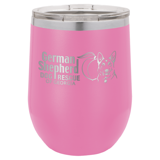 German Shepherd Dog Rescue of Georgia 12 oz Wine Tumbler - Laser Engraved