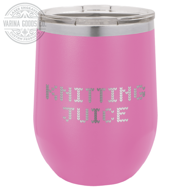 Laser Engraved Knitting Juice Wine Tumbler