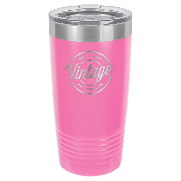 Vintage Pet Rescue Laser Engraved 20 oz. Tumbler