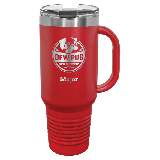 DFW Pug Rescue 40 oz. Tumbler - Laser Engraved
