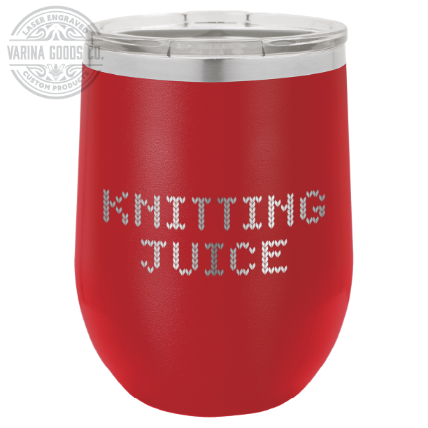 Laser Engraved Knitting Juice Wine Tumbler