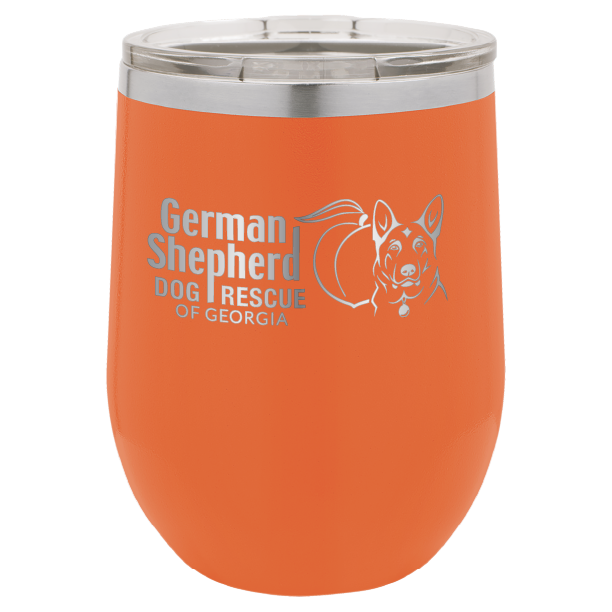 German Shepherd Dog Rescue of Georgia 12 oz Wine Tumbler - Laser Engraved