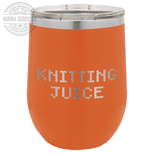 Laser Engraved Knitting Juice Wine Tumbler