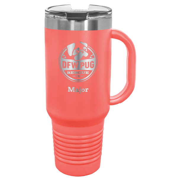 DFW Pug Rescue 40 oz. Tumbler - Laser Engraved