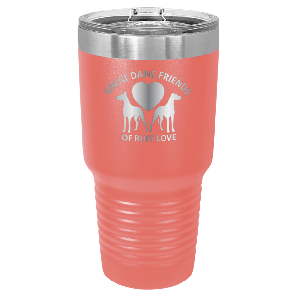 Great Dane Friends 30 oz. Tumbler - Laser Engraved, Personalizable