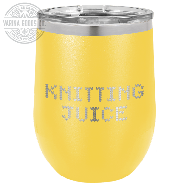 Laser Engraved Knitting Juice Wine Tumbler