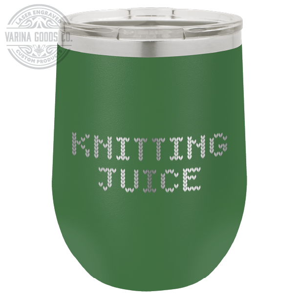 Laser Engraved Knitting Juice Wine Tumbler
