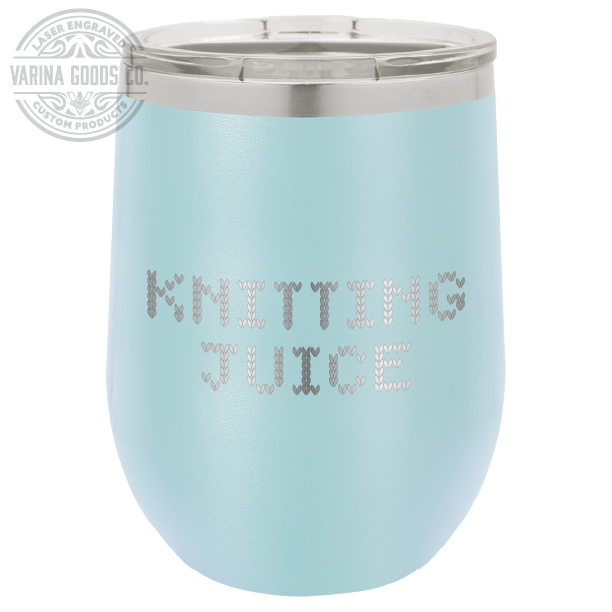 Laser Engraved Knitting Juice Wine Tumbler