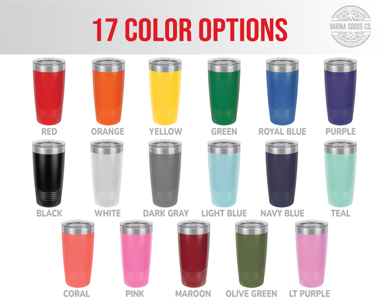 Laser Engraved 20 oz Tumbler with Your Logo (Case of 24) $18/tumbler