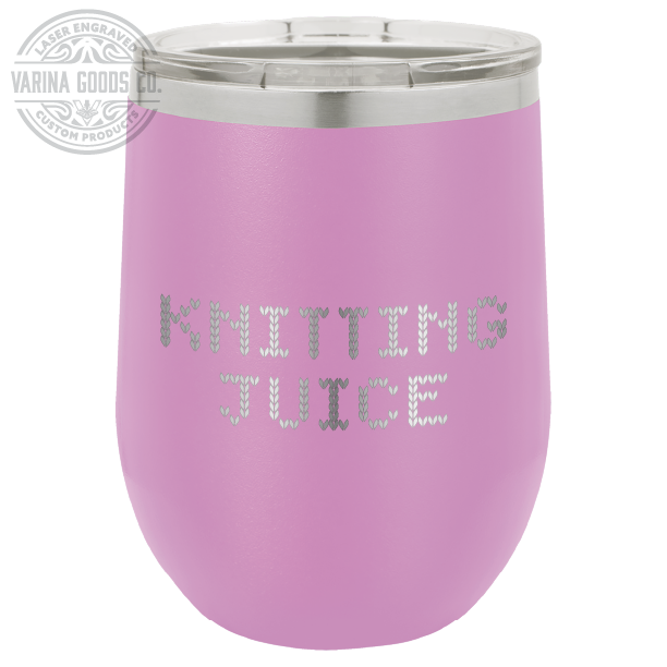Laser Engraved Knitting Juice Wine Tumbler