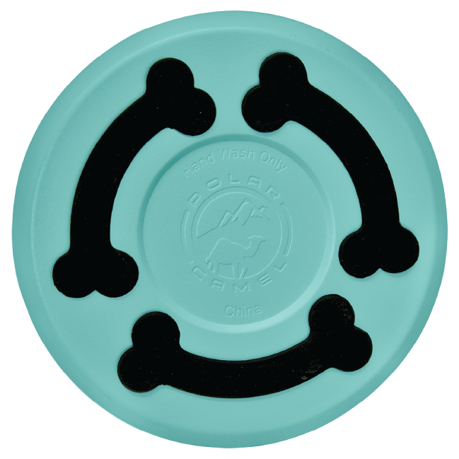 Pet bowl: Bottom, with bone shaped rubber feet