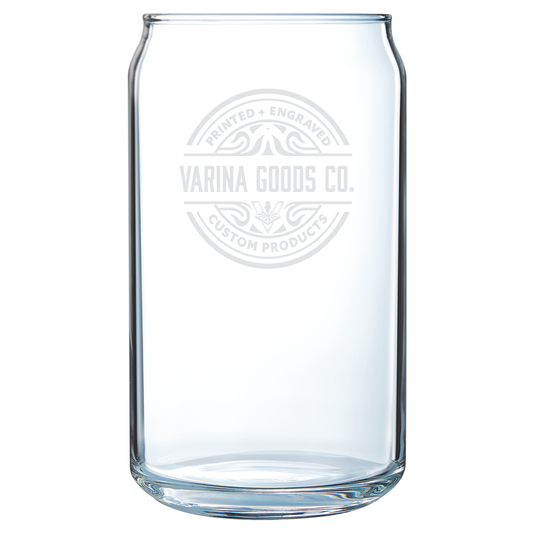 UltraSmooth Laser Engraved Can Glass: Qty 24 ($12.50/glass)