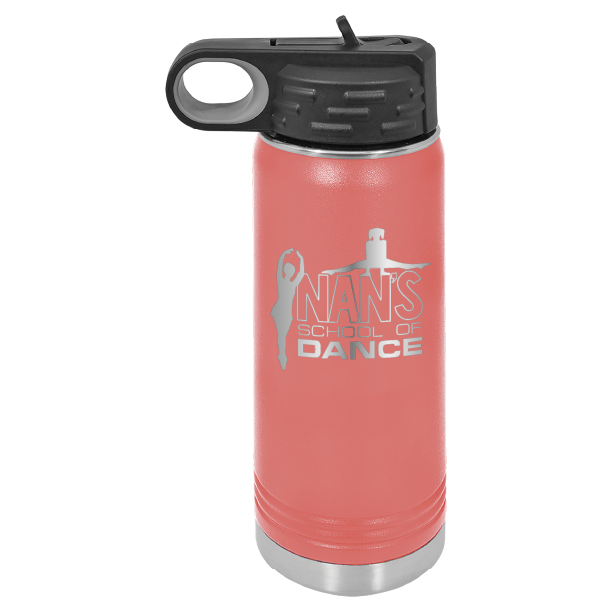 Nan's School of Dance 20 oz Laser Engraved Water Bottle - Personalizable