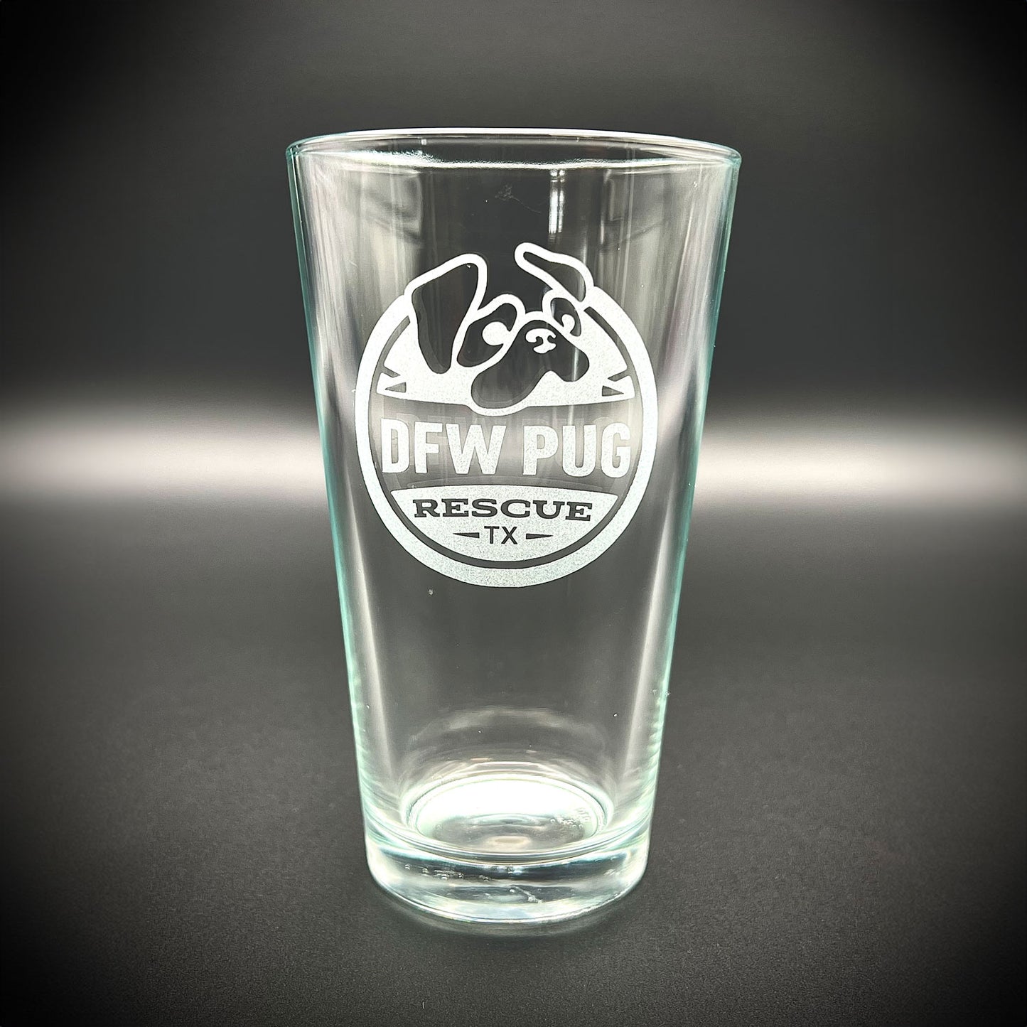 DFW Pug Pint Glass