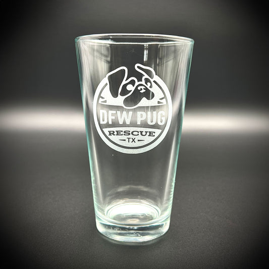 DFW Pug Pint Glass