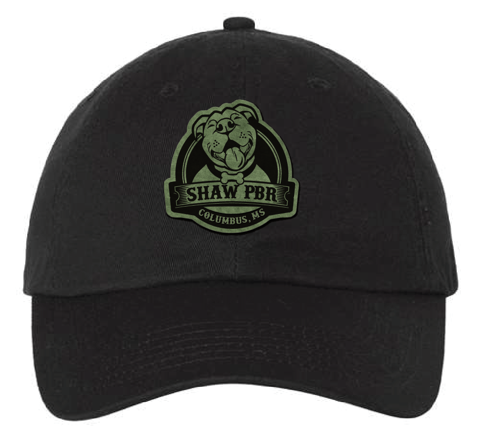 Shaw Pit Bull Rescue Dad Patch Hat (Black Hat, Green/Black Patch)