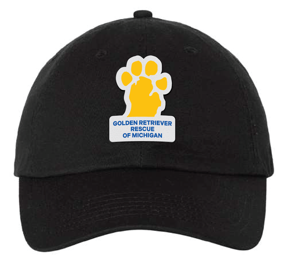 Golden Retriever Rescue of Michigan Dad Patch Hat (Black Hat Full Color Patch)