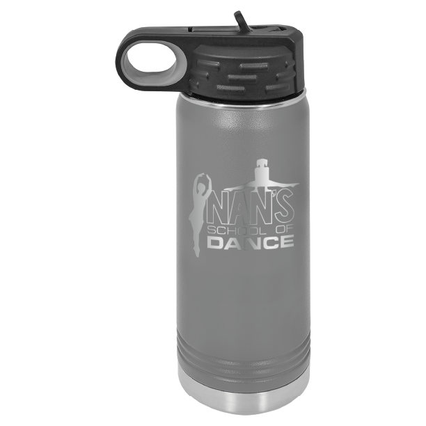 Nan's School of Dance 20 oz Laser Engraved Water Bottle - Personalizable