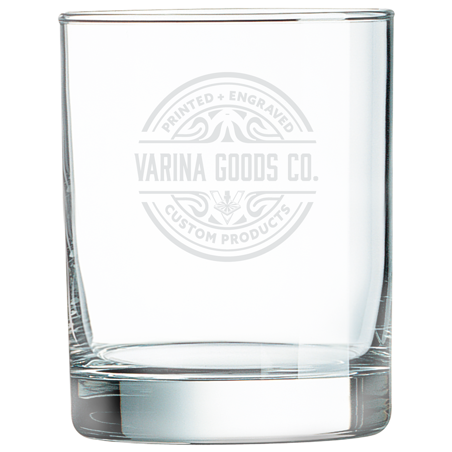 UltraSmooth Laser Engraved Double Old Fashioned Glass: Qty 24 ($12/glass)