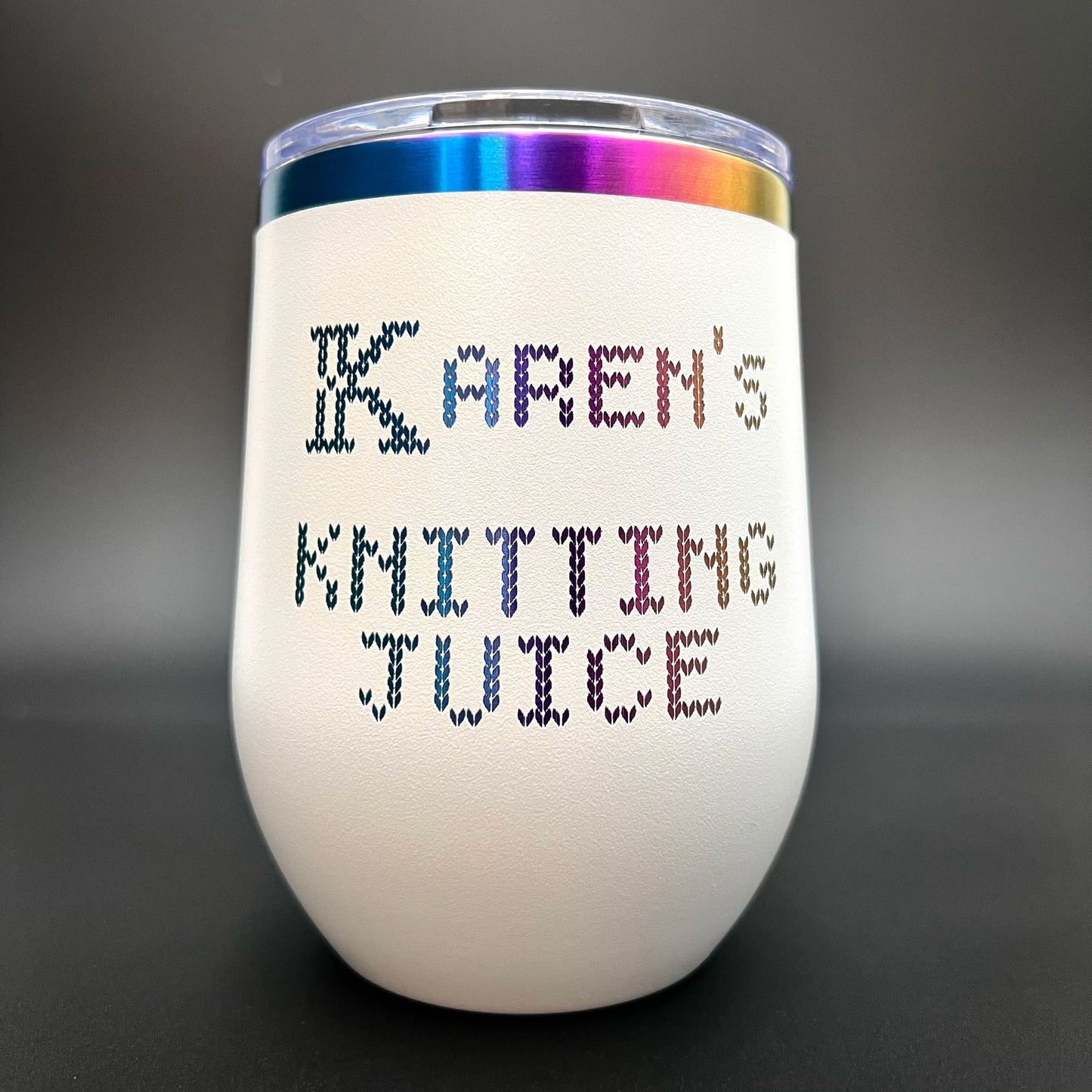 Laser Engraved Knitting Juice Wine Tumbler