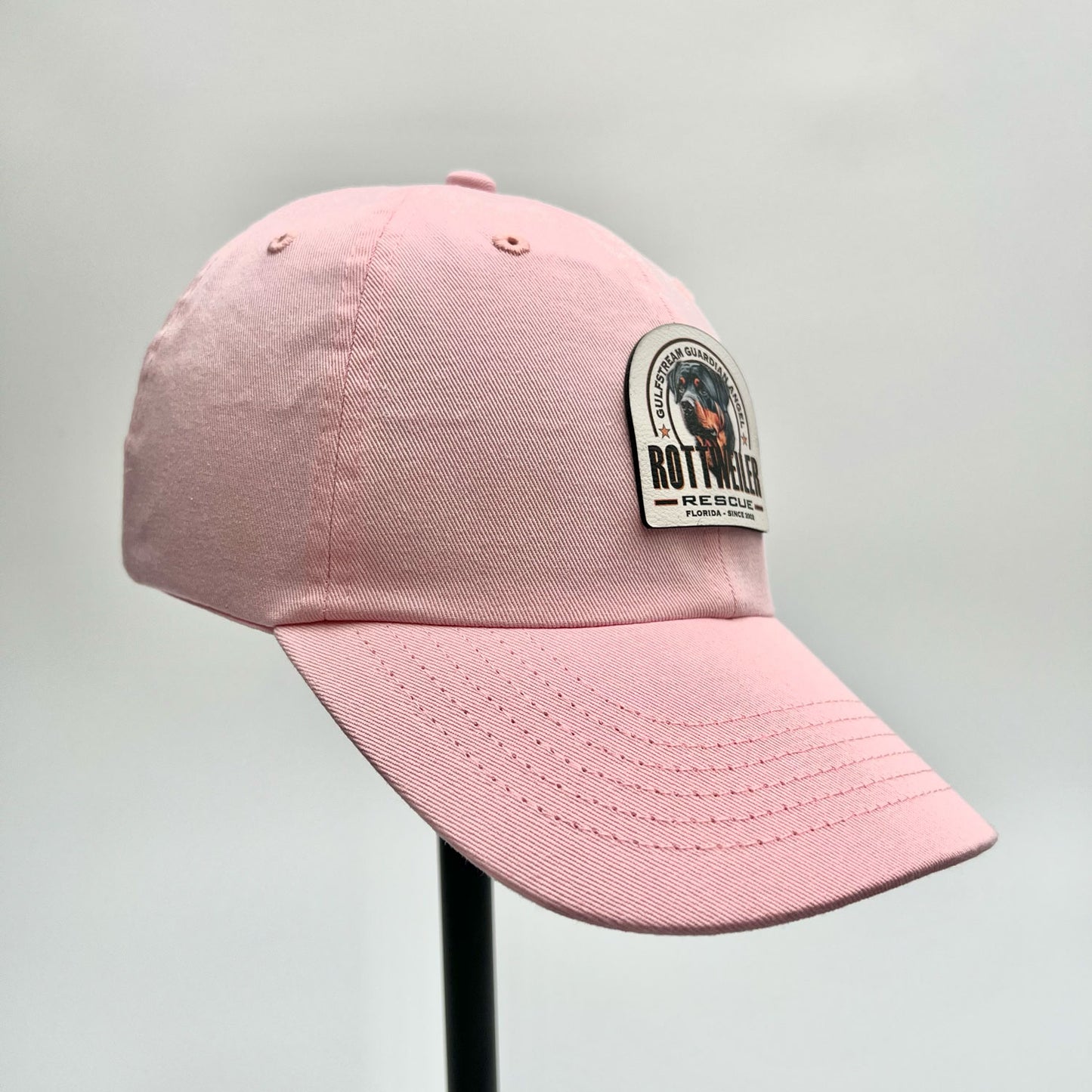 Gulfstream Guardian Angel pink dad hat with a full color patch.