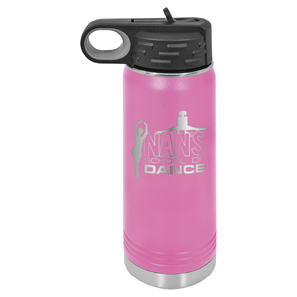Nan's School of Dance 20 oz Laser Engraved Water Bottle - Personalizable