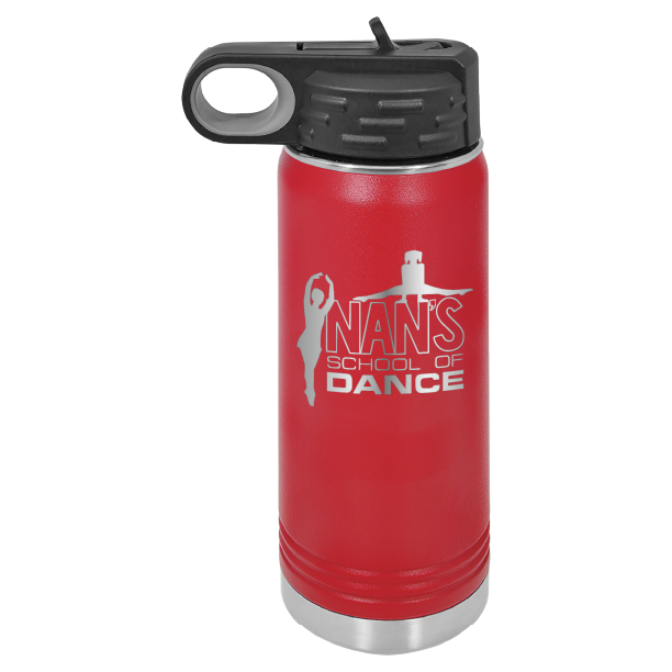 Nan's School of Dance 20 oz Laser Engraved Water Bottle - Personalizable