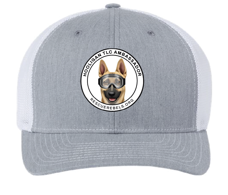 Rescue Rebels Trucker Patch Hat (Gray/White Hat, Full Color Patch)