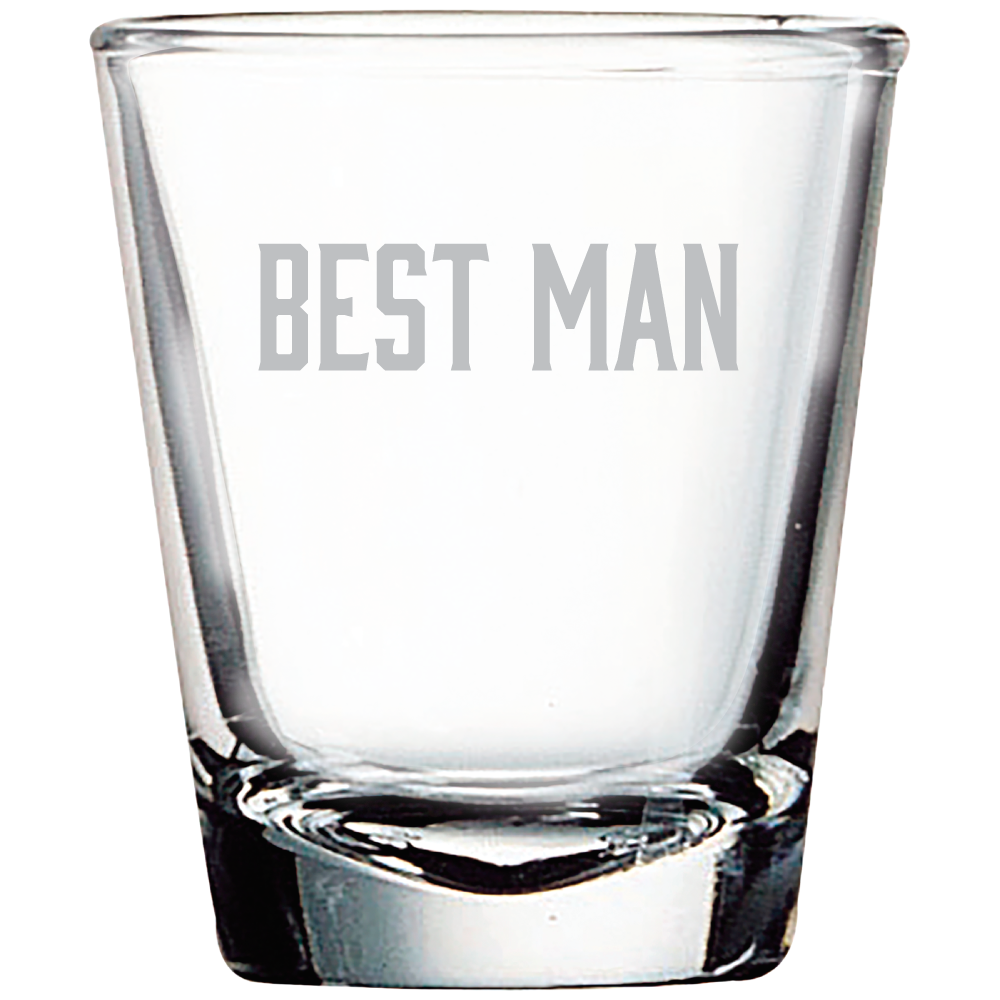 UltraSmooth Laser Engraved Shot Glass: Qty 12 ($5.00/glass)