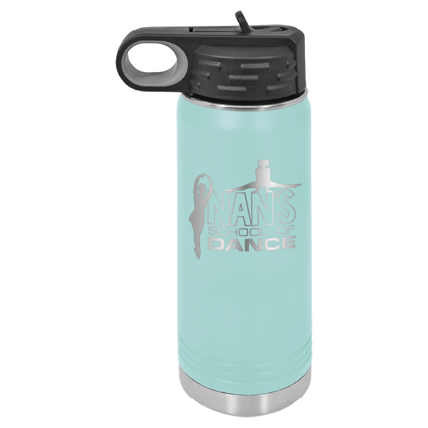 Nan's School of Dance 20 oz Laser Engraved Water Bottle - Personalizable