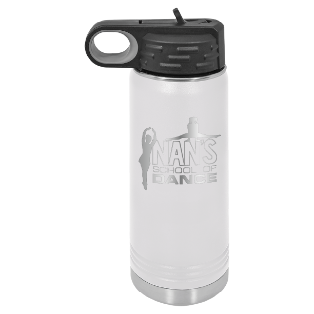 Nan's School of Dance 20 oz Laser Engraved Water Bottle - Personalizable