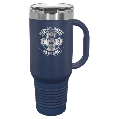 Mid-Atlantic German Shepherd Rescue 25th Anniversary 40 oz. Tumbler - Laser Engraved