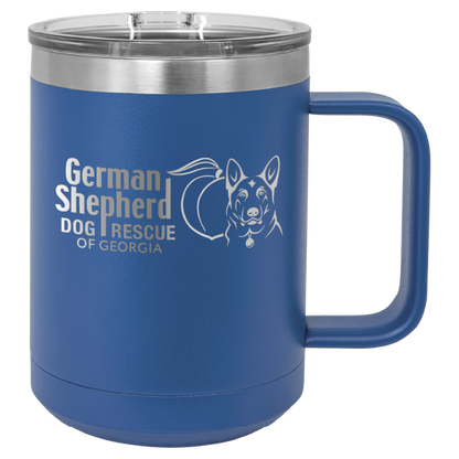 German Shepherd Dog Rescue of Georgia 15 oz. Coffee Cup - Laser Engraved