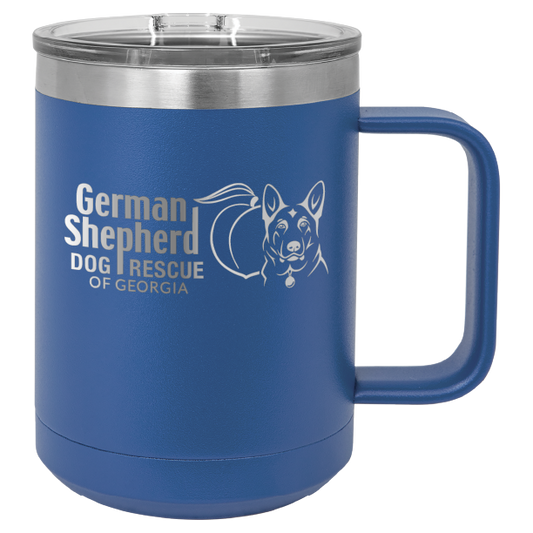 German Shepherd Dog Rescue of Georgia 15 oz. Coffee Cup - Laser Engraved