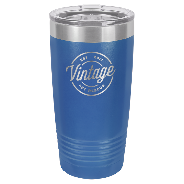 Vintage Pet Rescue Laser Engraved 20 oz. Tumbler