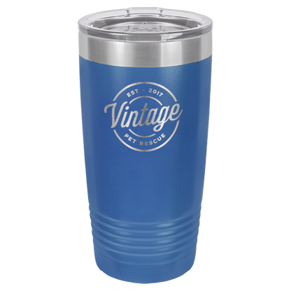 Vintage Pet Rescue Laser Engraved 20 oz. Tumbler