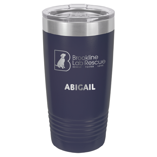 Brookline Lab Rescue Laser Engraved 20 oz tumbler