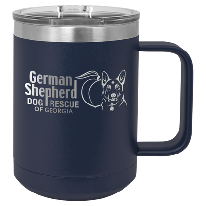 German Shepherd Dog Rescue of Georgia 15 oz. Coffee Cup - Laser Engraved